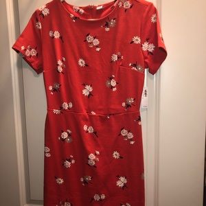 Floral Ponte-Knith Sheath Dress